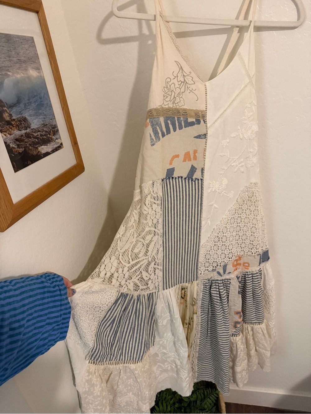 NWT Urban Outfitters Kimchi Blue Dorothy Patchwork Maxi Dress - Picture 4 of 7